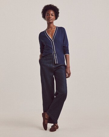 Anthology Navy Contrast Trim Cardigan
