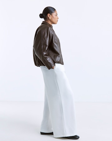 Chocolate Bubble Hem Faux Leather Jacket