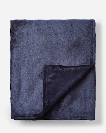 Plush Fleece Throw - Navy