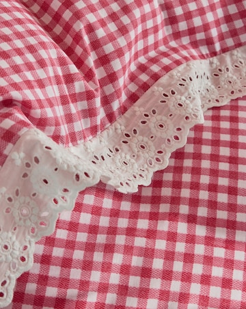 Cath Kidston Painted Gingham Lace Duvet Cover Set