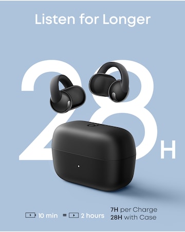 Soundcore C50i Wireless Open-Ear Clip-On Earbuds with Adaptive Comfort - Black