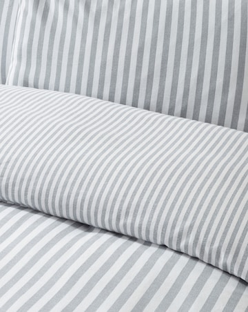 Catherine Lansfield Brushed Stripe Duvet Cover Set