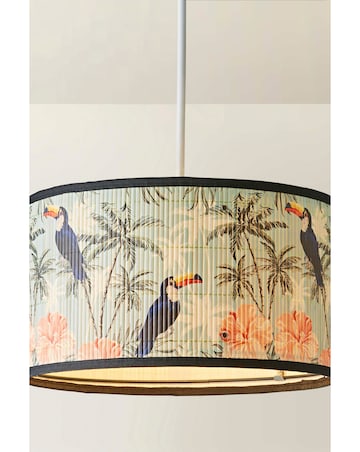 ValueLights Daintree Medium Pastels Bamboo Drum Shade 35cm