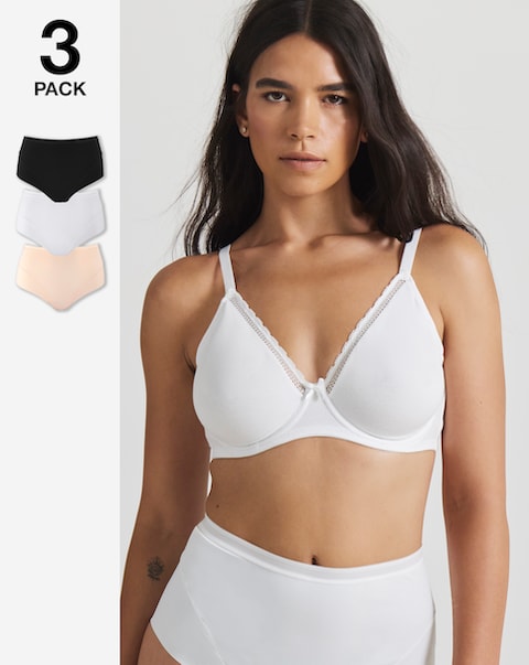 MAGISCULPT Light Control (3 Pack) Tummy Shapers Black/Blush/White