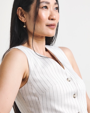 Pinstripe Linen Waistcoat