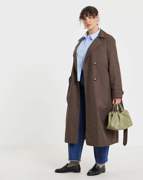 Simply Be Chocolate Essential Trench