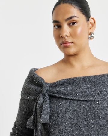 Diamante Bardot Jumper