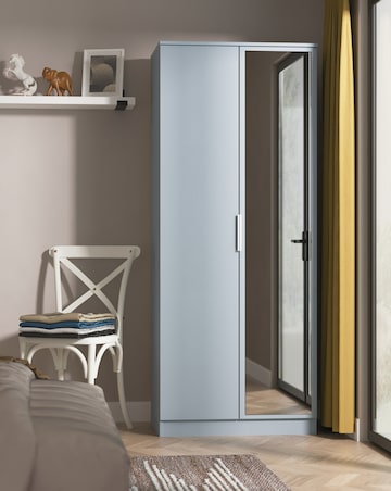 Humber Ready Assembled 2 Door Mirrored Wardrobe - Kids