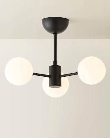 ValueLights Marlow Matte Black Multi Arm Ceiling Light