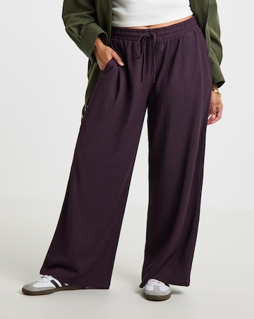 Simply Be Plum Jersey Wide Leg Trouser
