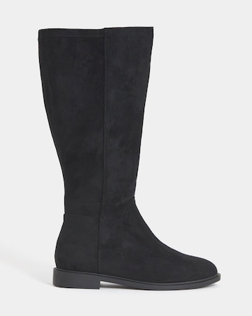 Anya Flat Stretch Knee High Boots - Wide Fit (E) & Curvy Calf