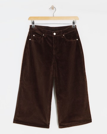 Chocolate Cord Culotte Jeans