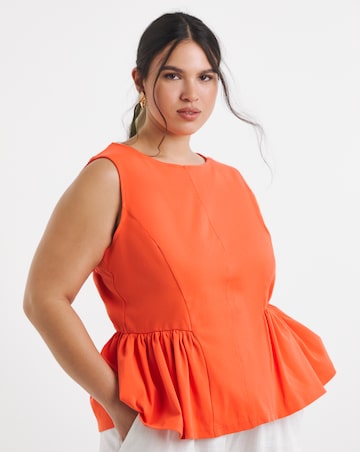 Red Peplum Tank Top