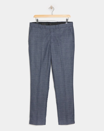 Seb Blue Check Suit Trouser