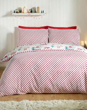 Catherine Lansfield Christmas Mouse Town Duvet Cover Set