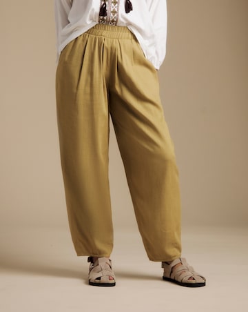 Julipa Linen Tailored Tapered Trousers