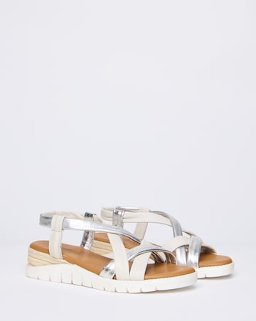 Senna Leather Tubular Sandal - Extra Wide Fit (EEE)