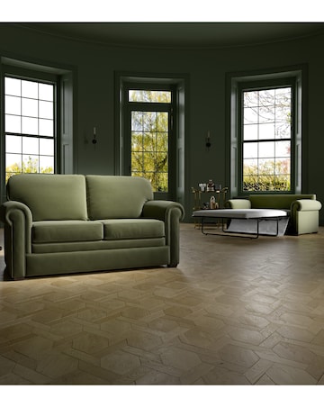 Jay-Be Heritage Luxe Velvet 2 Seater Sofa Bed with E-Pocket Mattress