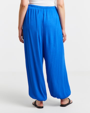 Simply Be Blue Crinkle Balloon Trouser Co-rd