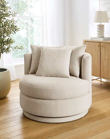 Arlie Swivel Cocoon Armchair