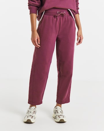 Simply Be Mulberry Whipstitch Barrel Leg Jogger
