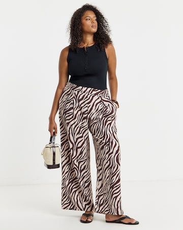 Simply Be Zebra Wide Leg Co-Ord Trouser