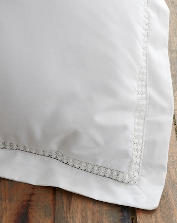 Bianca Oxford Lace Trim Duvet Cover Set