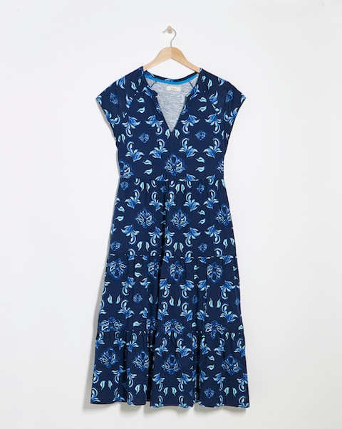 Julipa Pure Cotton Tiered Midi Dress