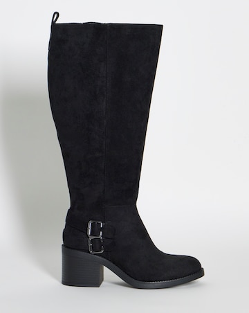 Pepper Block Heel Knee High Boots - Wide Fit (E) & Curvy Calf