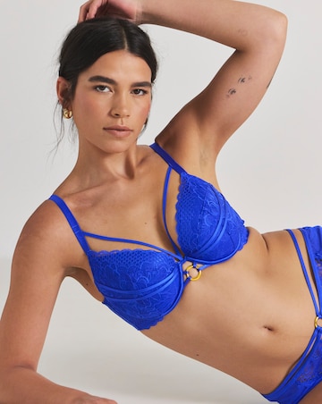 Ann Summers Compelling Padded Plunge Bra Cobalt