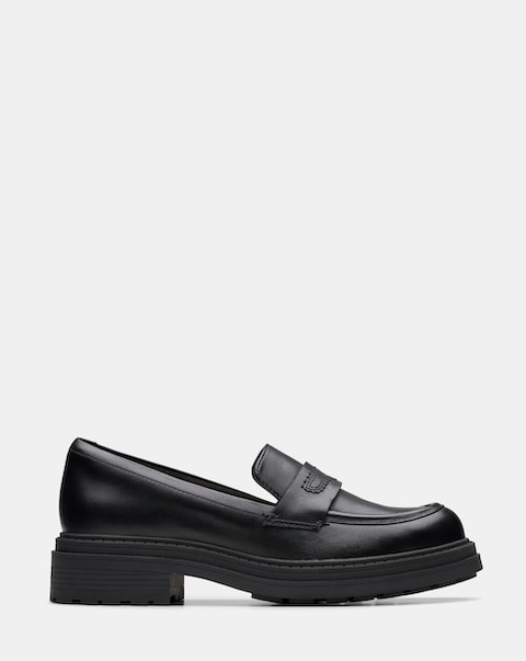 Clarks Orinoco3 Edge Chunky Leather Penny Loafers - Wide Fit (E)
