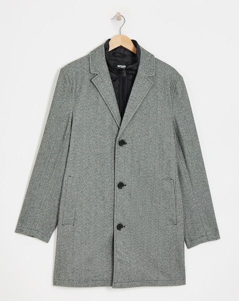 Overcoat With Stitched Internal Gilet