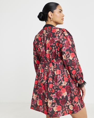 Simply Be Floral Lace Yoke Mini Dress