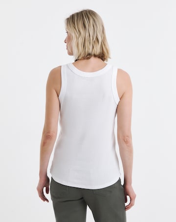 Pure Cotton White Racer Vest