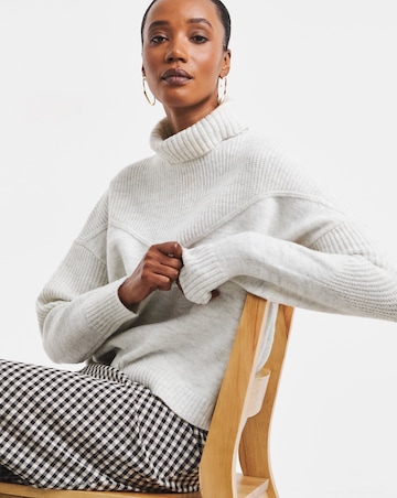 Chevron High Neck Jumper