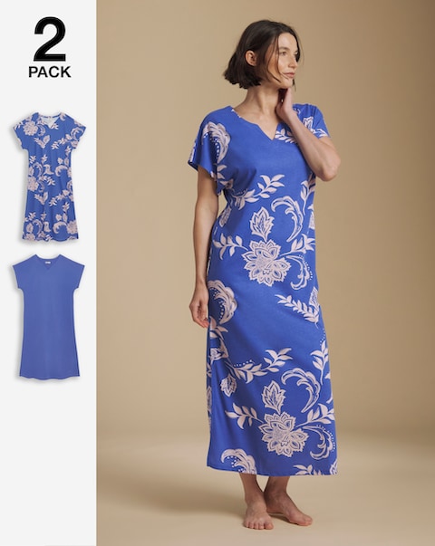 Julipa (2 Pack) Value Floral Nighties