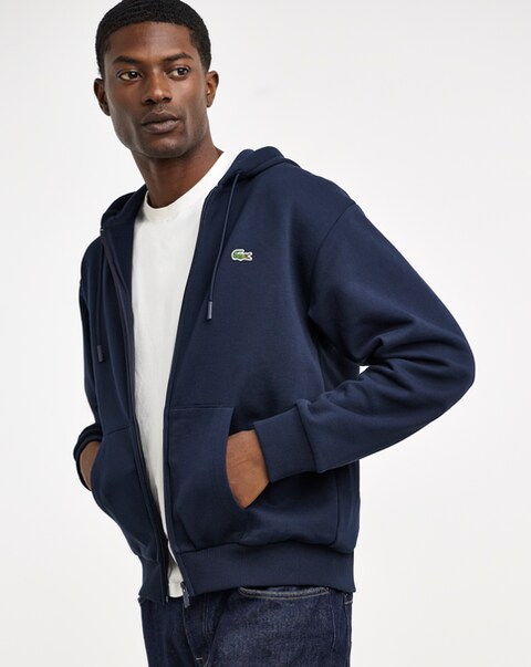 New In - Lacoste Classic Zip Hoodie - Navy