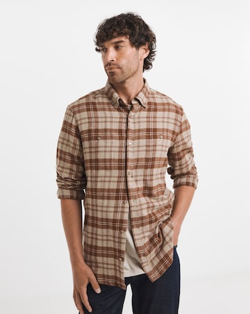 Long Sleeve Check Flannel Shirt