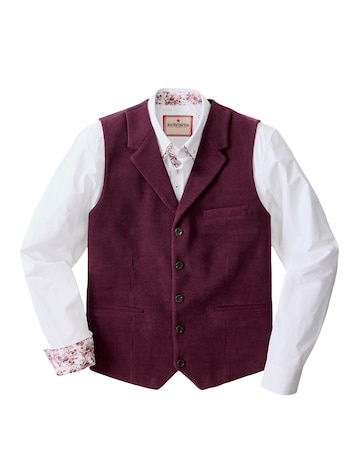 Joe Browns Opulent Cord Waistcoat - Merlot