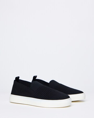 Felicity Stretch Textile Slip On Trainers - Wide Fit (E)