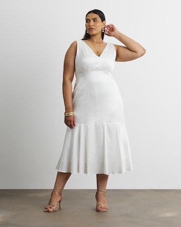 Joanna Hope Ivory Jacquard Bridal Midi Dress
