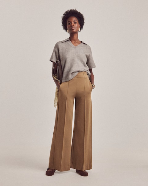 Anthology Ponte Pull On Wide Leg Trouser