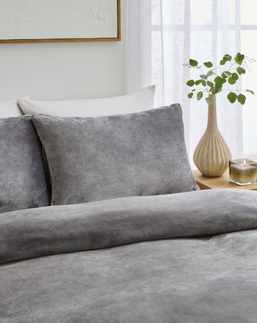 Plain Plush Fleece Duvet Cover Set