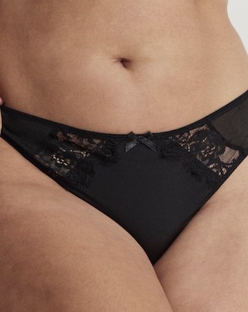 Figleaves Pulse Lace Thong Black