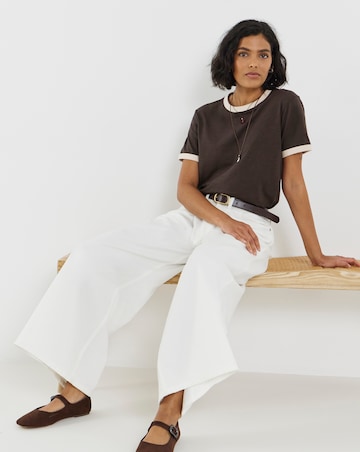 Chocolate And Cream Short Sleeve Ringer T-Shirt