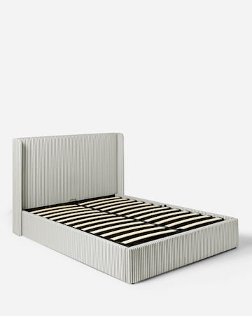 Seren Striped Ottoman Bed with 3 Layer Memory Foam Hybrid Mattress