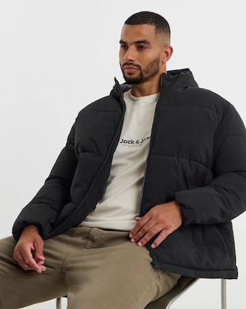 Jack & Jones Galaxy Puffer Jacket - Black