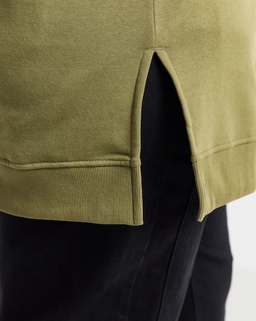 Simply Be Olive Side Split Sweatshirt Tunic