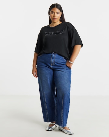 Black Lover Studded Modal T-Shirt
