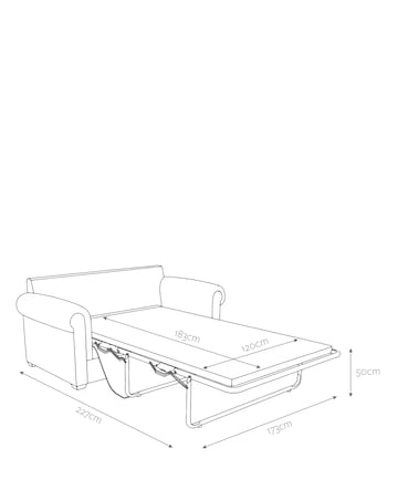 Jay-Be Heritage Luxe Velvet 2 Seater Sofa Bed with E-Pocket Mattress